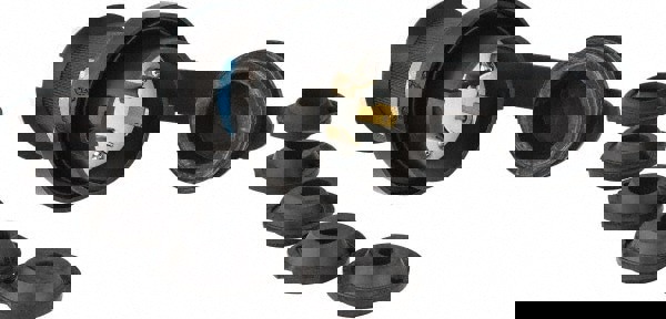 Locking Inlet: Plug, Industrial, L6-20P, 250V, Black & White